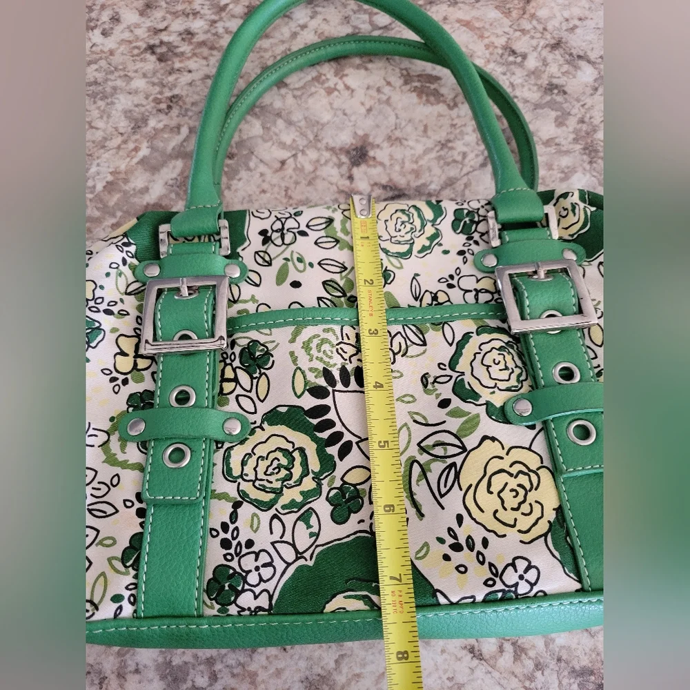 New York and Company Floral Green Handbag EUC